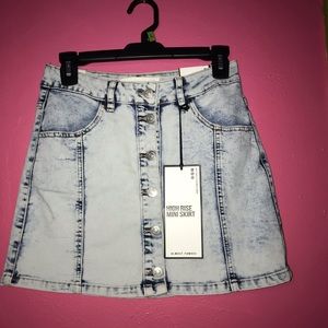 🟣Denim Mini Skirt